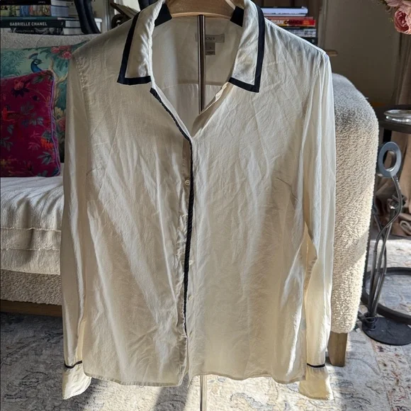 Jcrew silk button down blouse - Picture 7 of 10